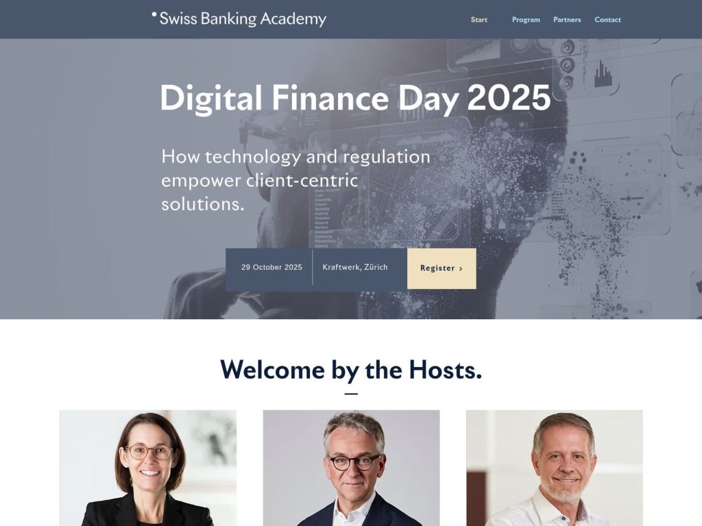 Digital Finance Day 2025 - How technology and regulation empower client-centric solutions. - Event screenshot