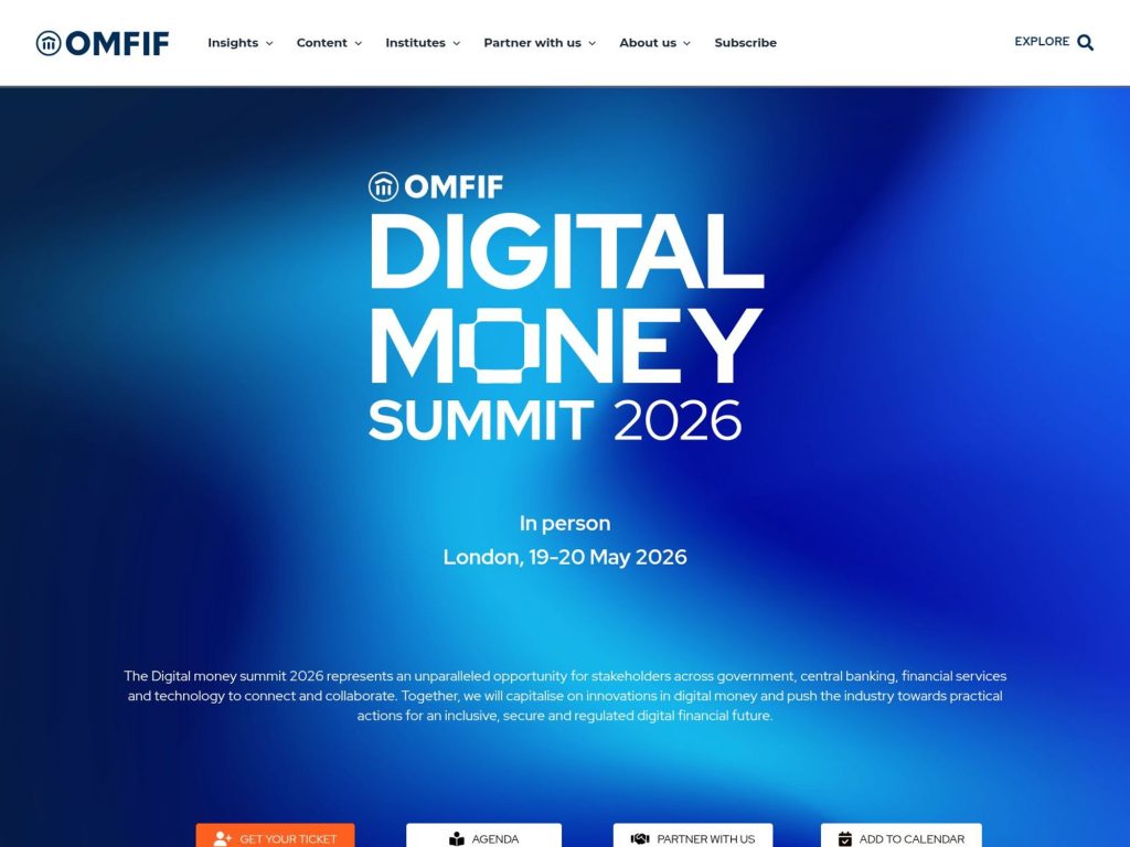 Digital Money Summit 2026 website