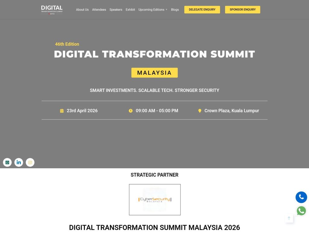 Digital Transformation Summit website