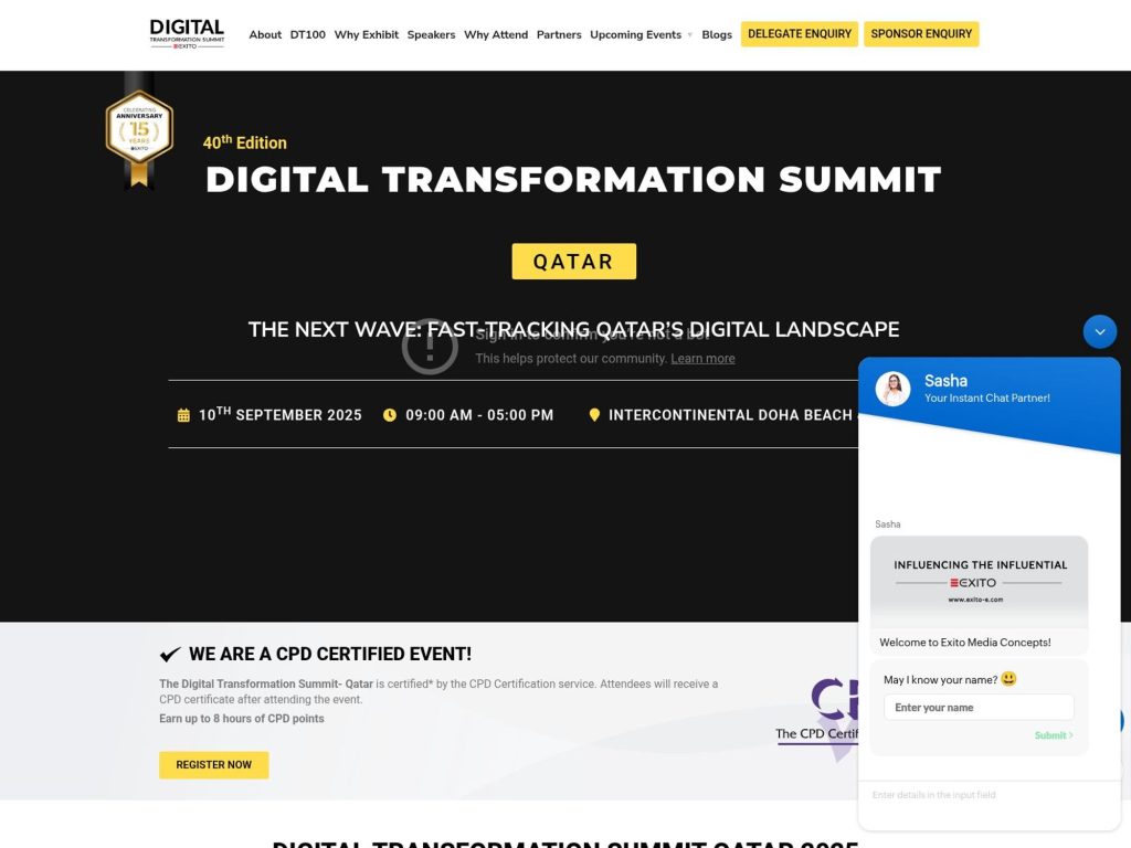 Digital Transformation Summit Qatar 2025 - The Next Wave: Fast-Tracking Qatar’s Digital Landscape - Event screenshot