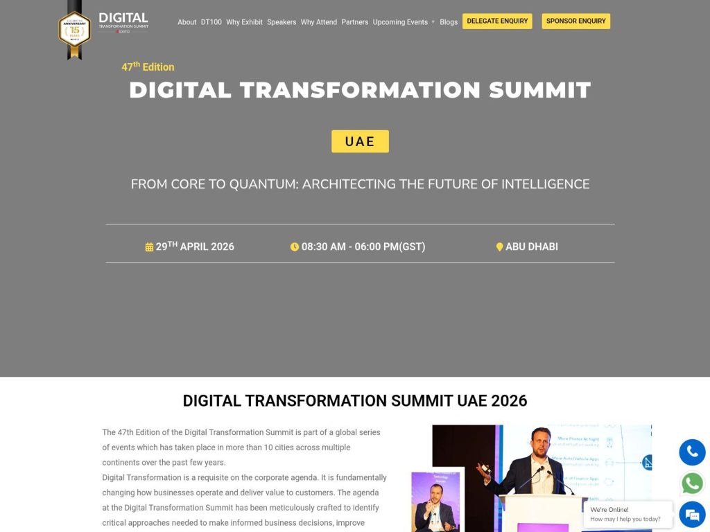 Digital Transformation Summit UAE 2025 website
