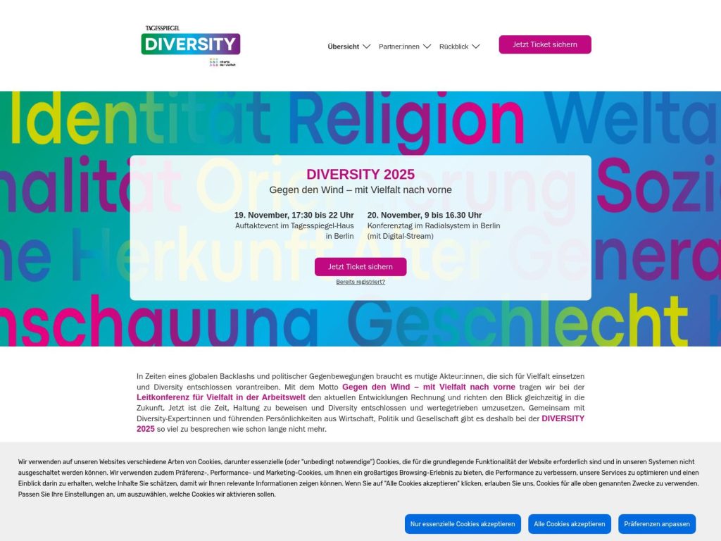 DIVERSITY 2025 - Event screenshot