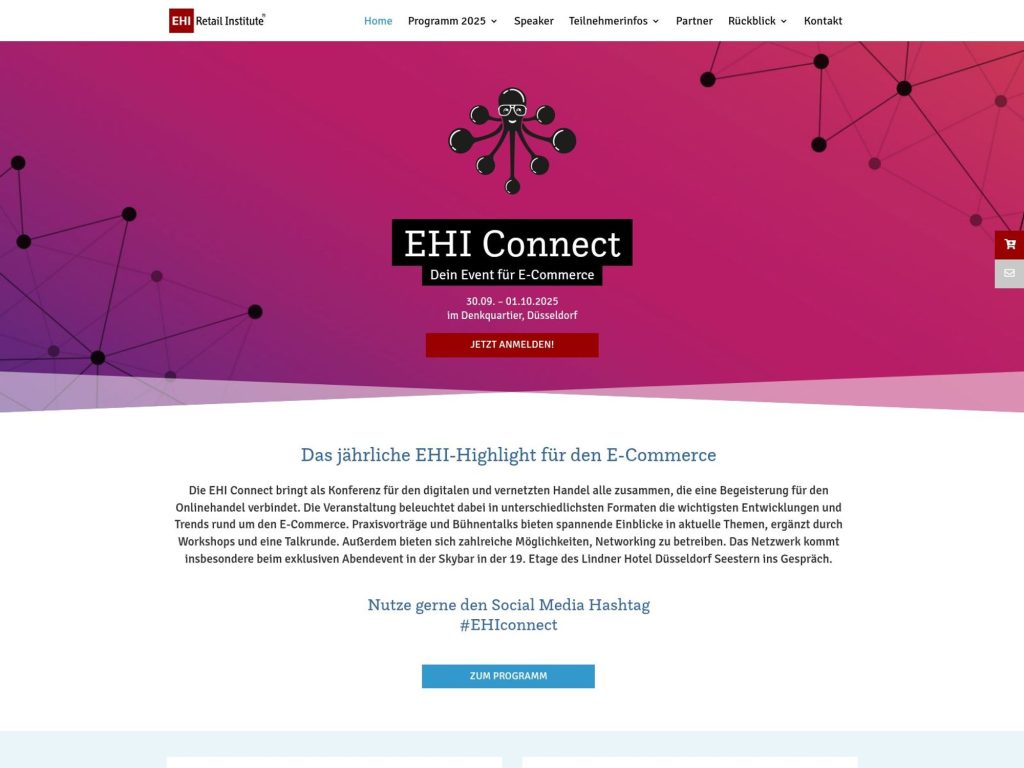 EHI Connect - Das jährliche EHI-Highlight für den E-Commerce - Event screenshot