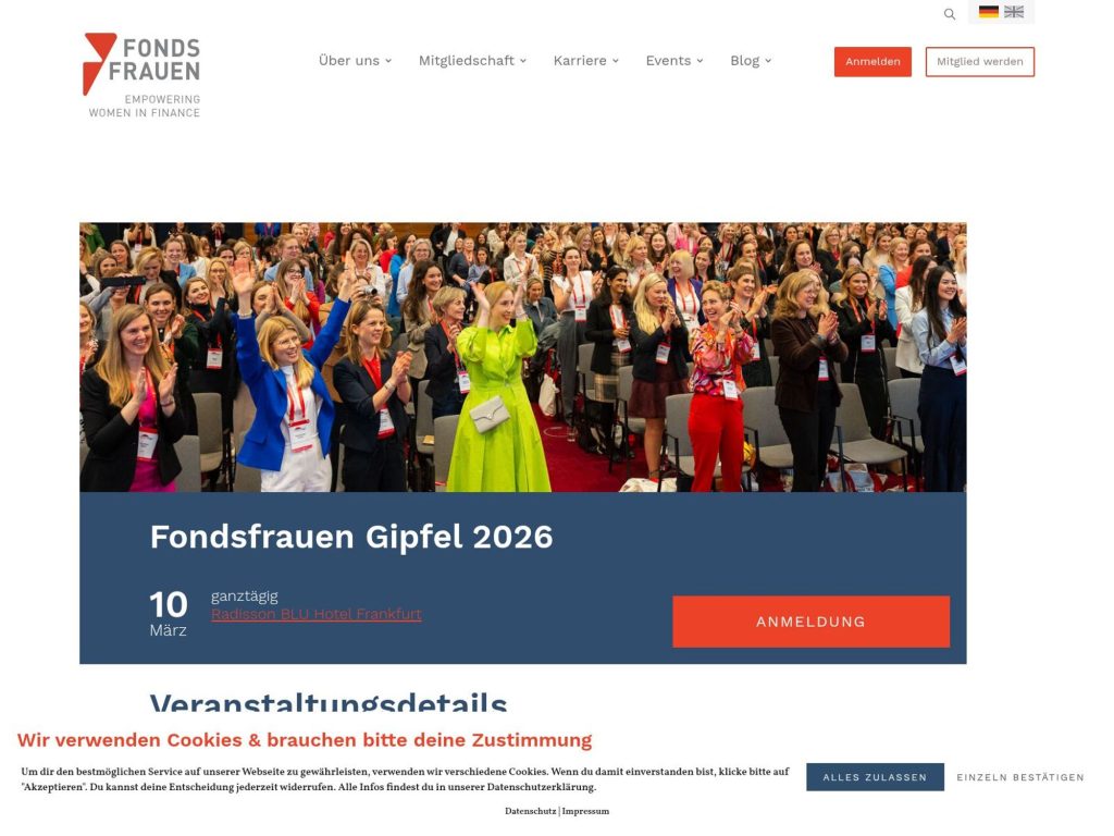 Empowering Women In Finance website