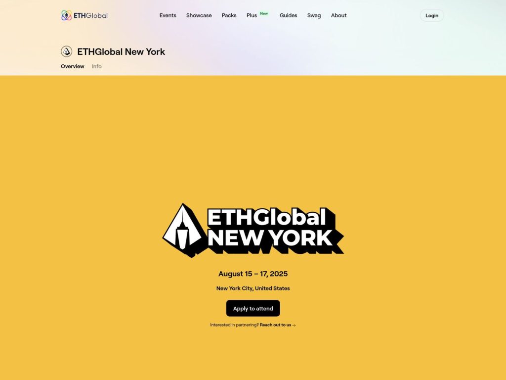 ETHGlobal New York - Event screenshot