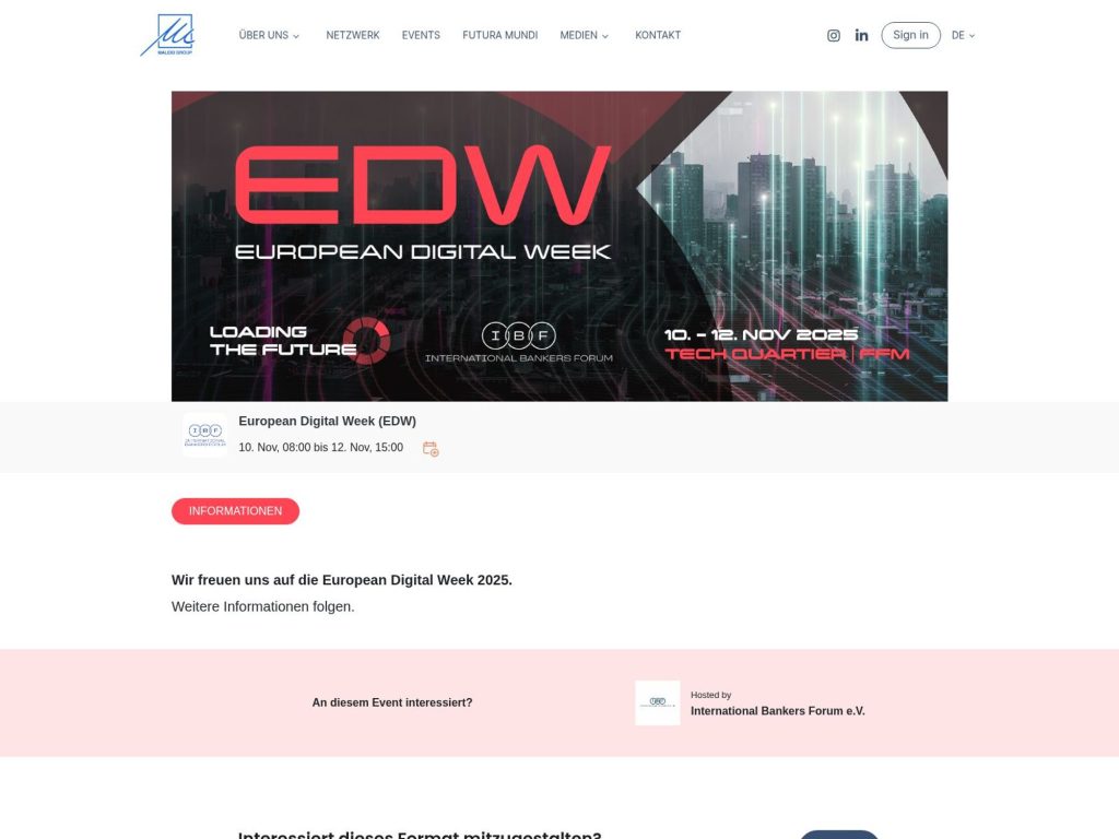 European Digital Week 2025 - Event screenshot