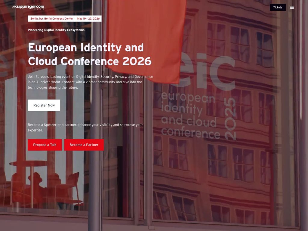 European Identity and Cloud Conference 2026 website