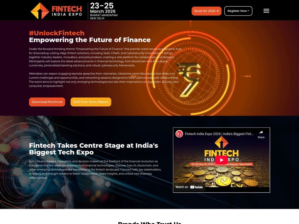 Fintech India Expo 2026 website