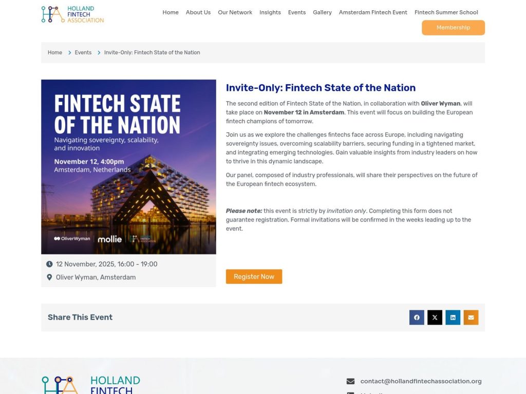 Fintech State of the Nation - Navigating sovereignty, scalability and innovation - Event screenshot