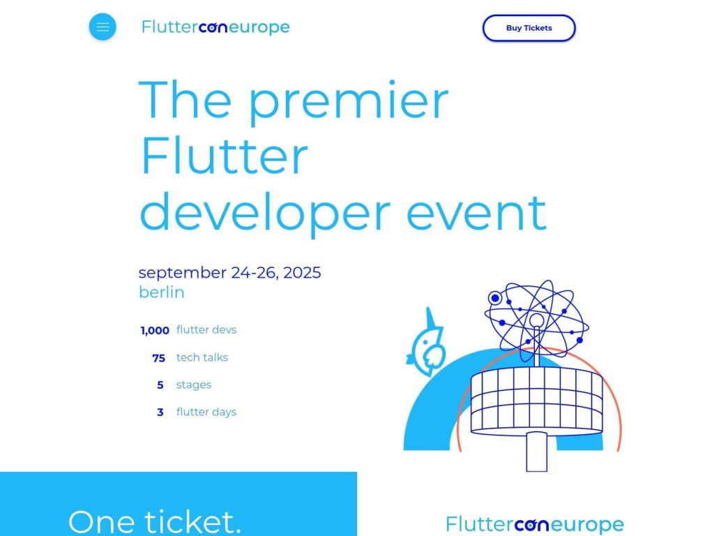 fluttercon Europe - The premier Flutter developer event - Event screenshot