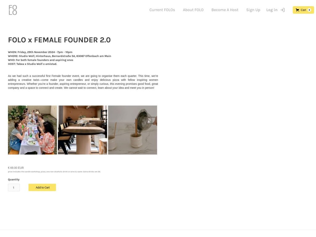 FOLO x FEMALE FOUNDER 2.0 - Event screenshot