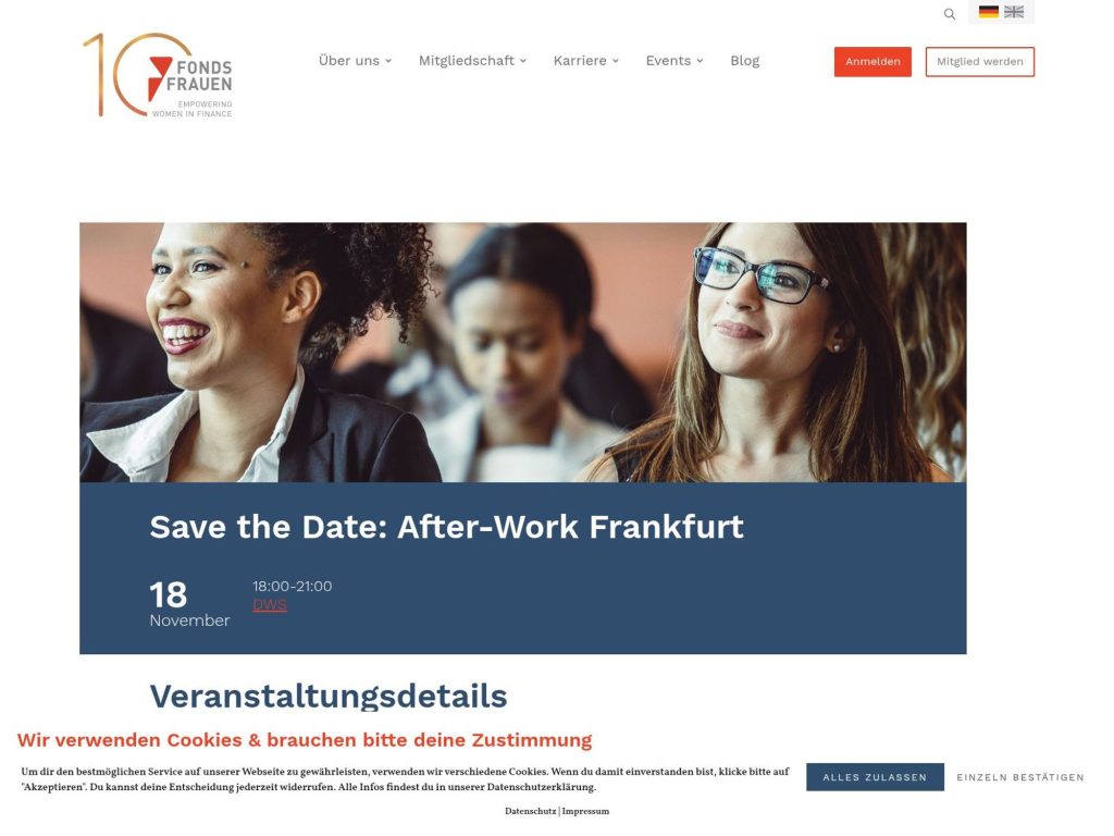 Fondsfrauen After-Work Frankfurt - Event screenshot