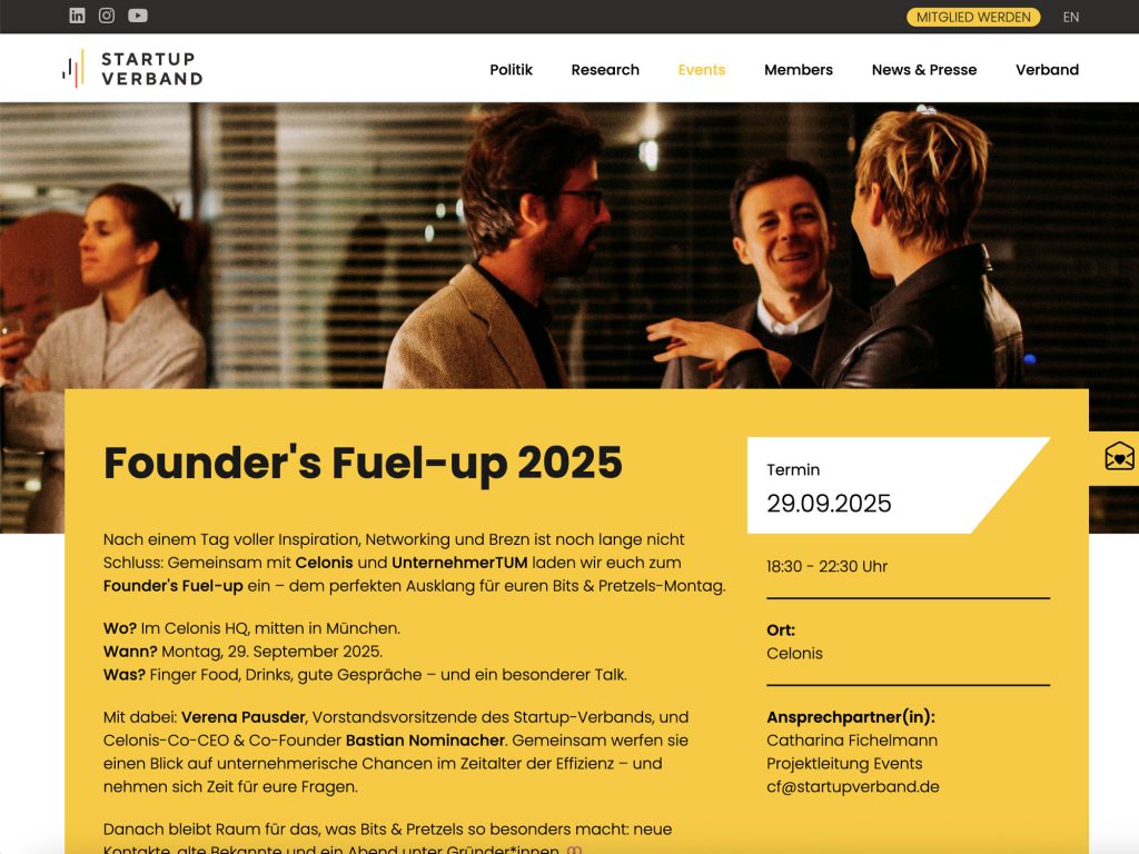 Founder's Fuel-up 2025 - Event screenshot