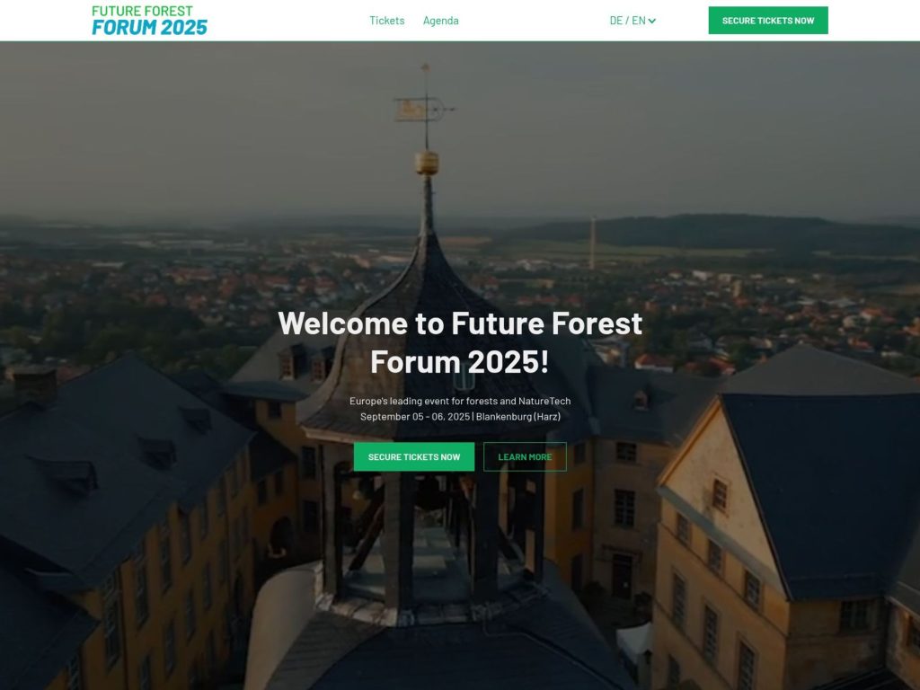Future Forest Forum 2025! - Europe's leading event for forests and NatureTech - Event screenshot