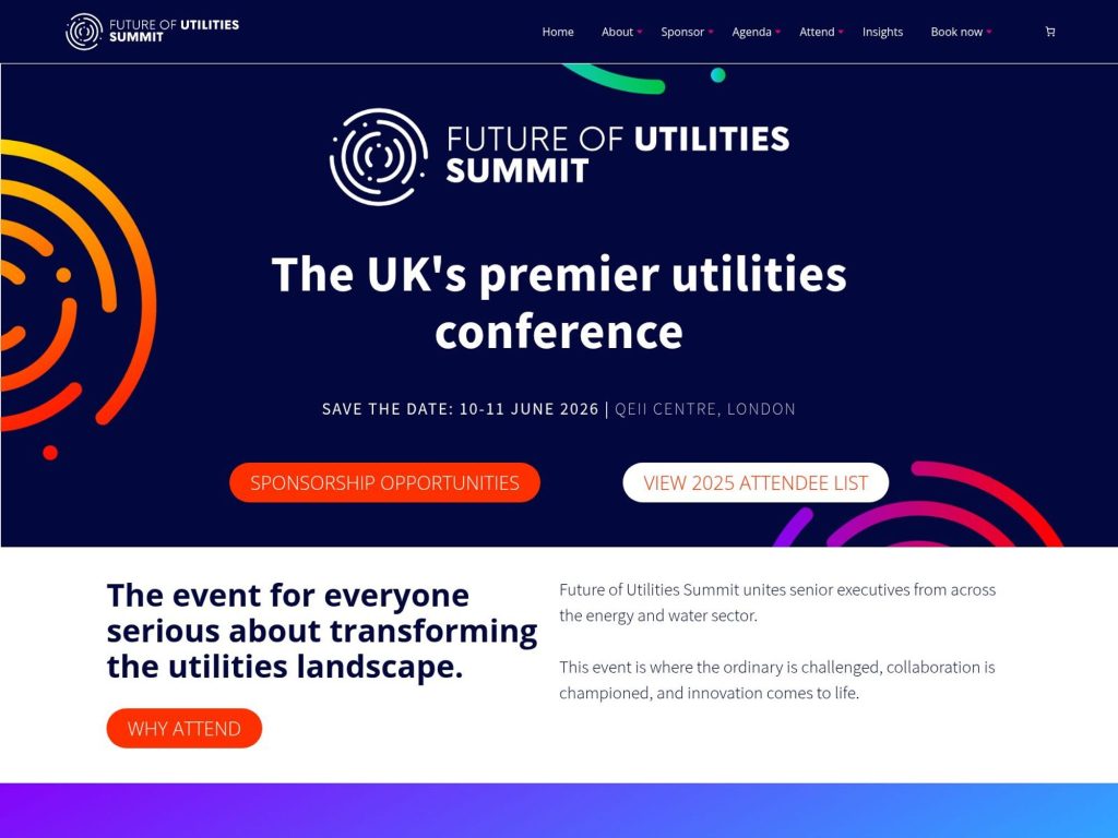 Future of Utilities Summit website