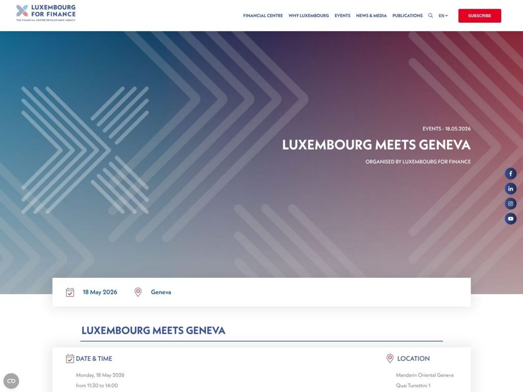 Geneva Networking Reception website