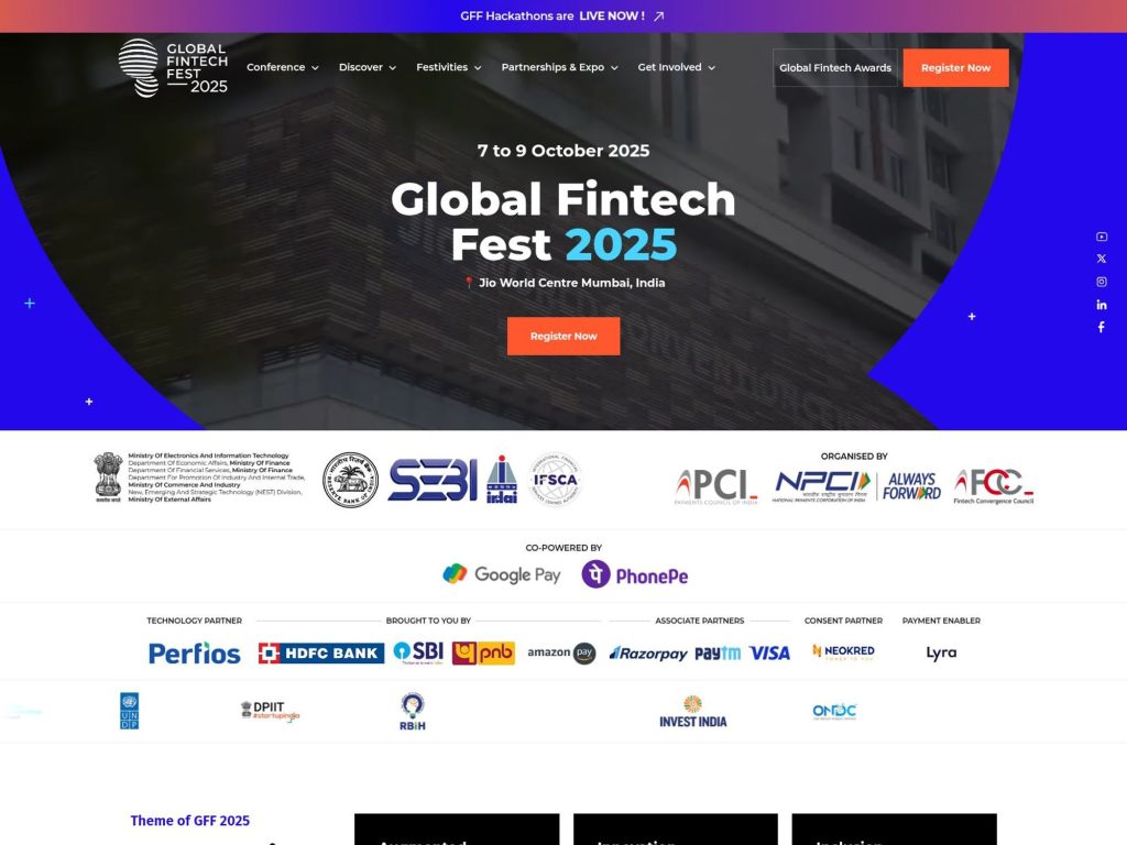Global Fintech Fest 2025 - Empowering Finance for a Better World Powered by AI - Event screenshot