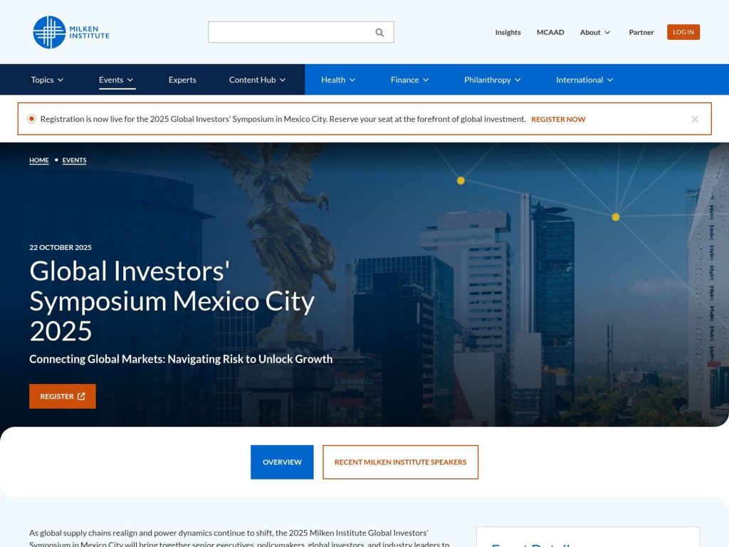 Global Investors' Symposium Mexico City 2025 - Connecting Global Markets: Navigating Risk to Unlock Growth - Event screenshot
