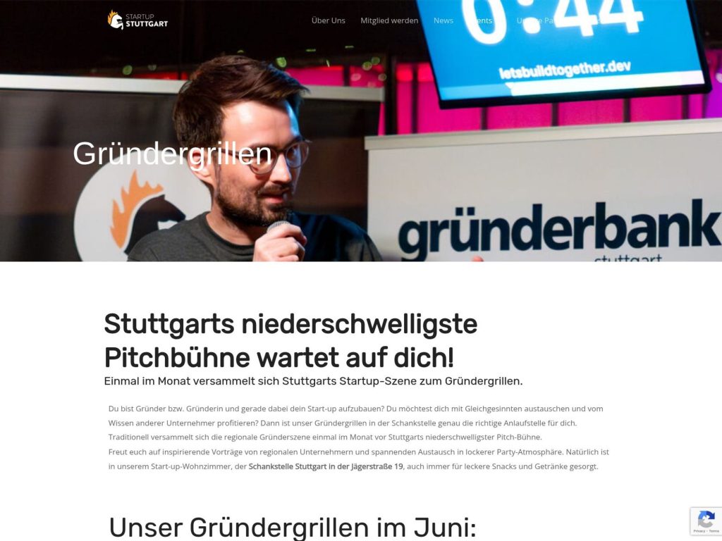 Gründergrillen - Einmal im Monat versammelt sich Stuttgarts Startup-Szene zum Gründergrillen. - Event screenshot