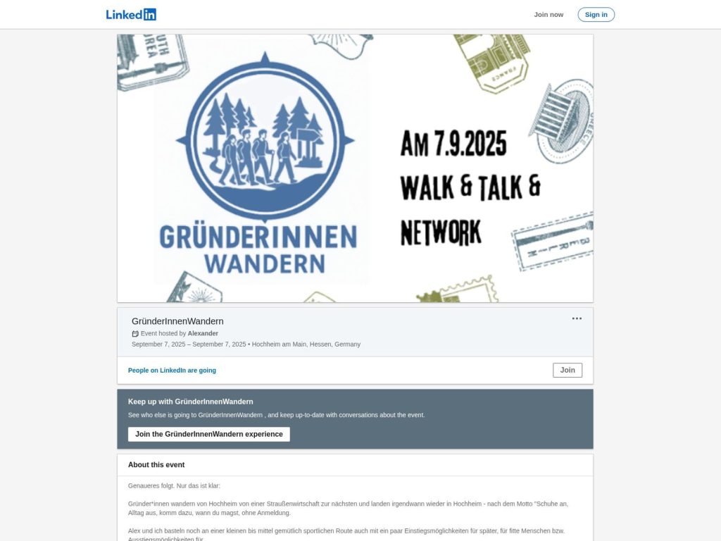 GründerInnenWandern - Event screenshot