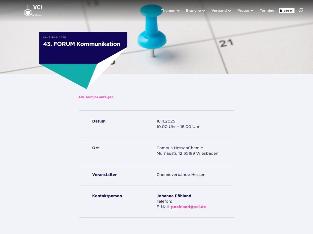 Herbst-Pressegespräch der Chemie - Event screenshot