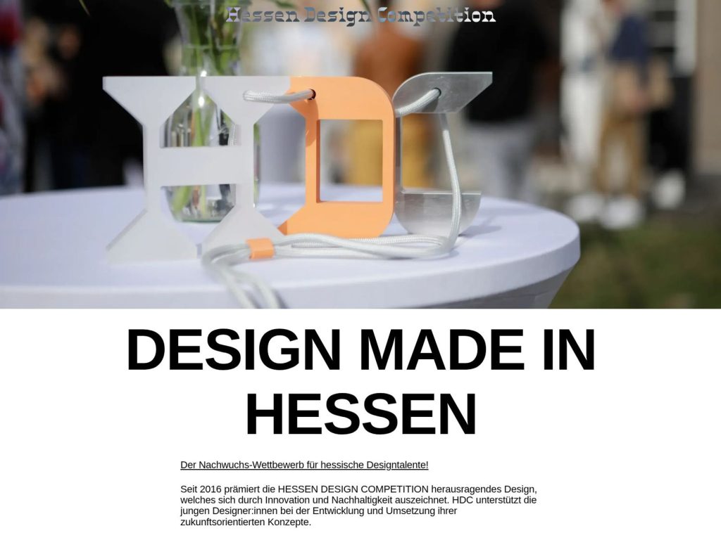 Hessen Design Competition Wettbewerb 2025 - Der Nachwuchs-Wettbewerb für hessische Designtalente! - Event screenshot