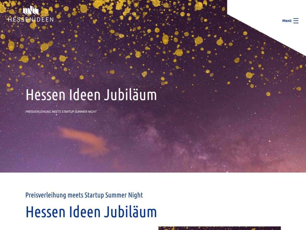 Hessen Ideen Jubiläum - Preisverleihung meets Startup Summer Night - Event screenshot