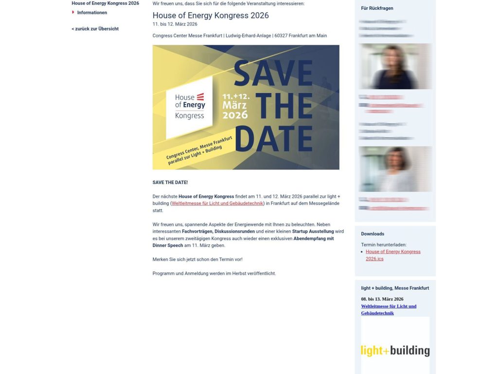 House of Energy Kongress 2026 website