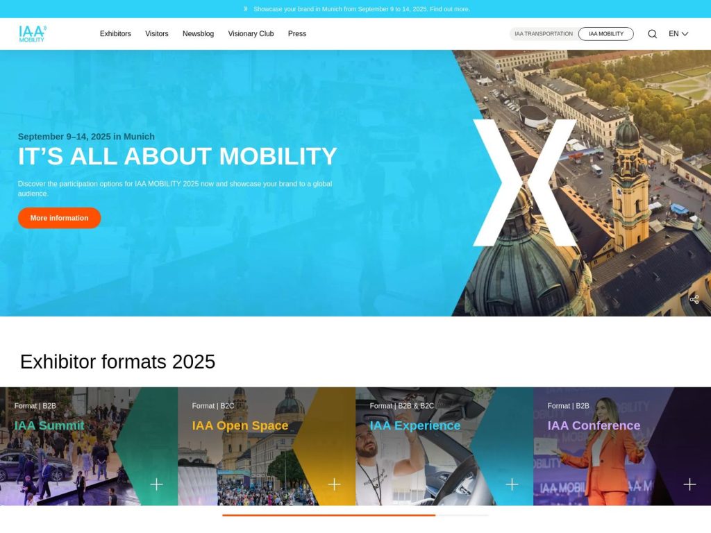 IAA Mobility 2025 - It's all about mobility - Event screenshot