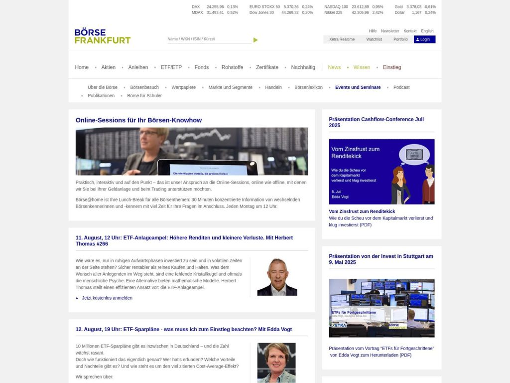 Ihr Weg an die Börse Teil 3. Mit Jana Micka und Edda Vogt. #269 - Event screenshot