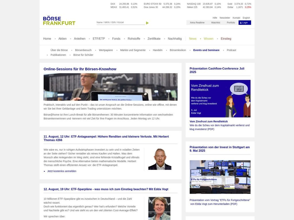 Ihr Weg an die Börse Teil 4. Mit Jana Micka und Edda Vogt. #272 - Event screenshot