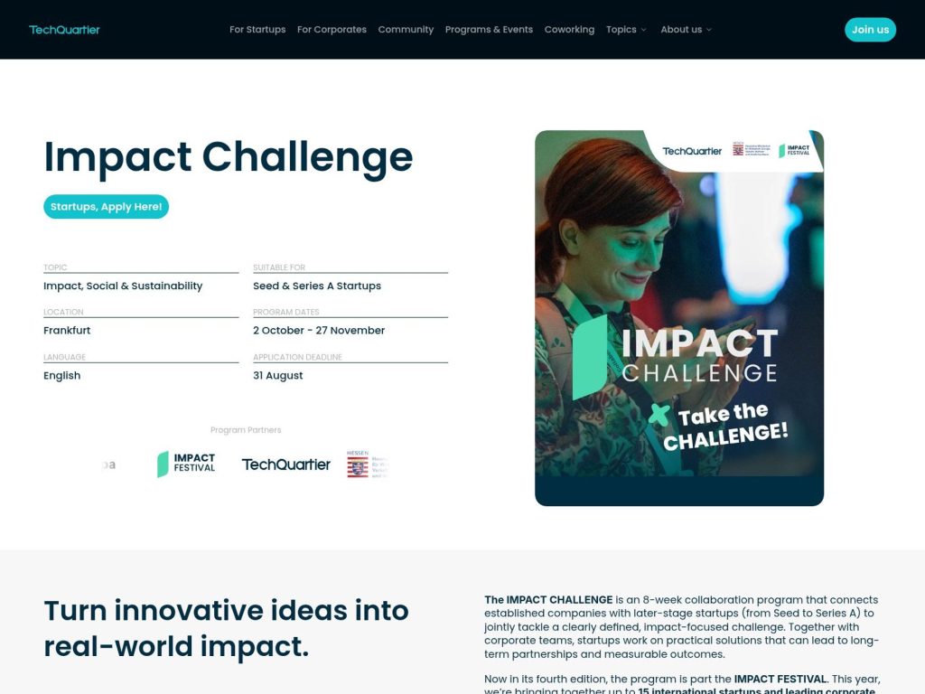 IMPACT CHALLENGE 2026 website