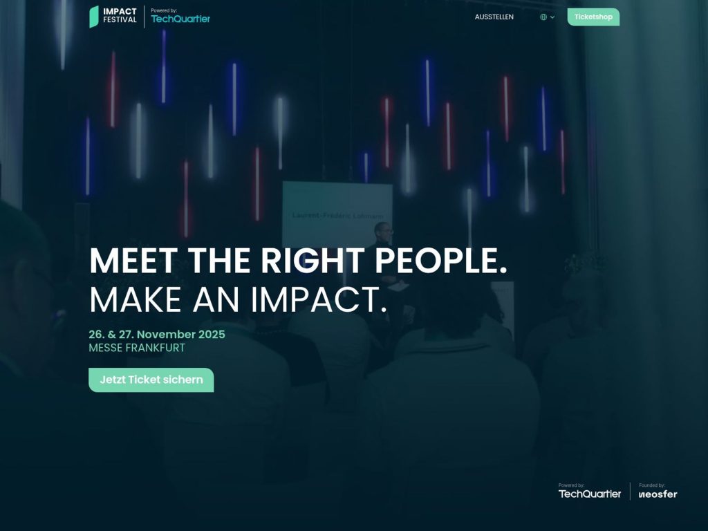 IMPACT FESTIVAL 2025 - Meet the right people. Make an impact. - Event screenshot