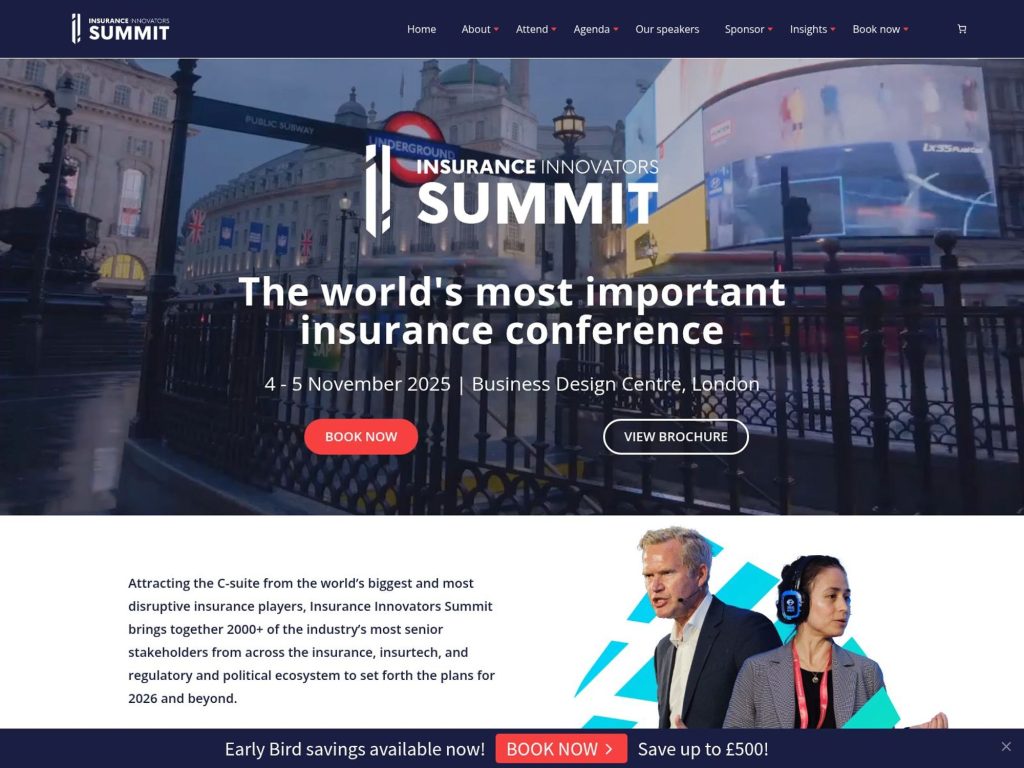 Insurance Innovators Summit Europe 2025 - The world's most important insurance conference - Event screenshot
