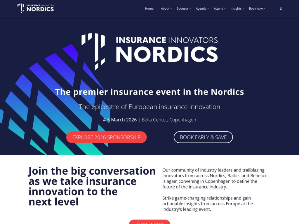 Insurance Innovators Summit Nordics 2025 website