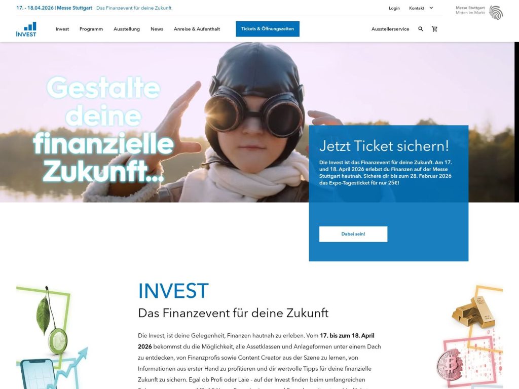INVEST Stuttgart 2026 website