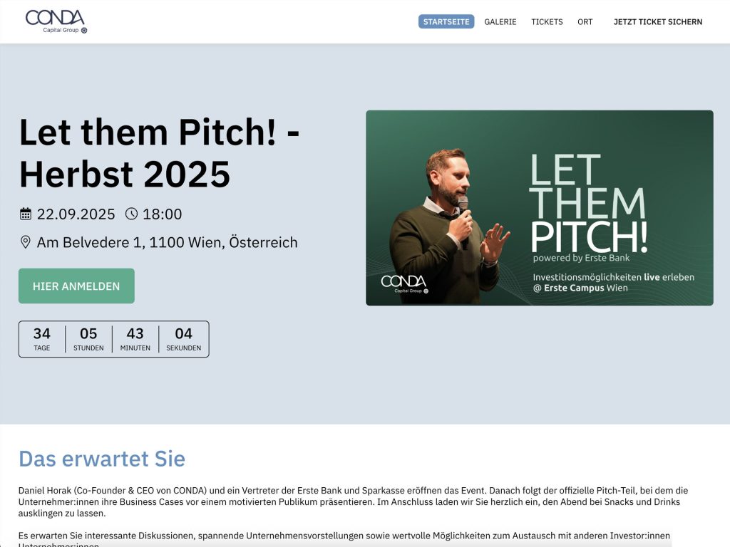 Let them Pitch! - Herbst 2025 - Event screenshot