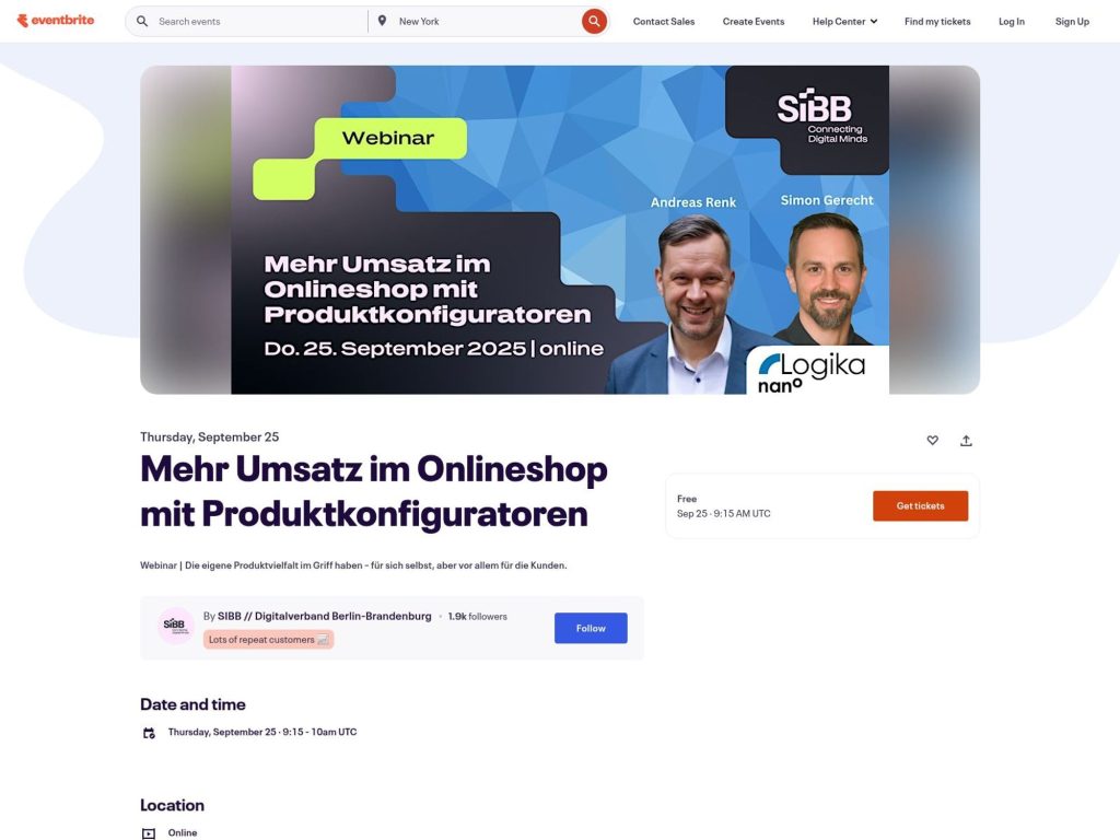 Mehr Umsatz im Onlineshop mit Produktkonfiguratoren - Event screenshot