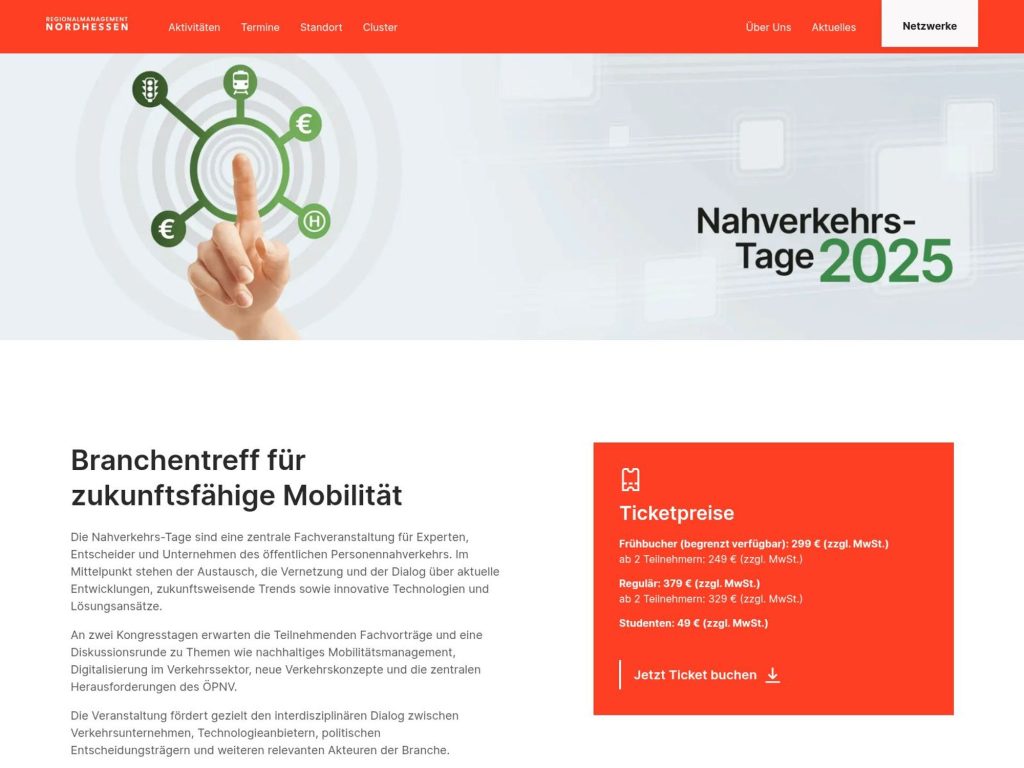 Nahverkehrs-Tage 2025 - Branchentreff für zukunftsfähige Mobilität - Event screenshot