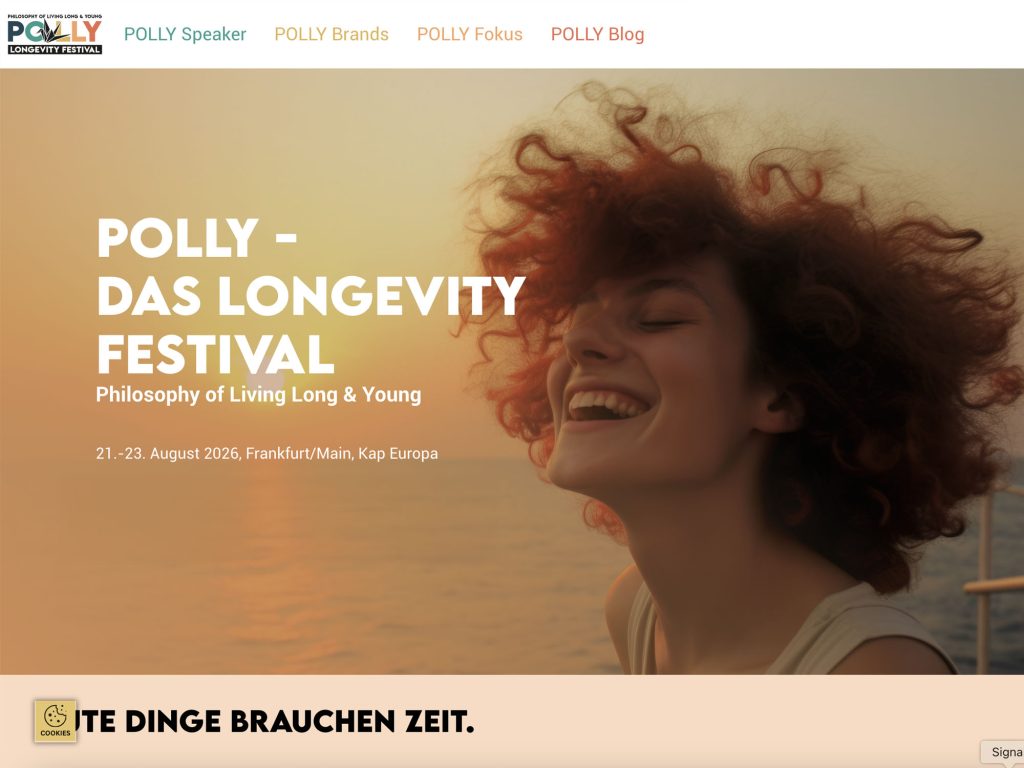 Polly Longevity Festival 2025 - Philosophy of Living Long & Young - Event screenshot