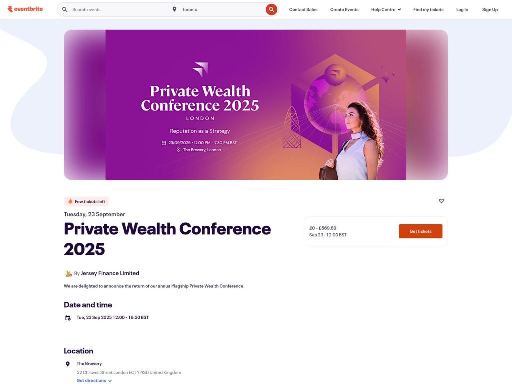 Private Wealth Conference 2025 - We are delighted to announce the return of our annual flagship Private Wealth Conference. - Event screenshot