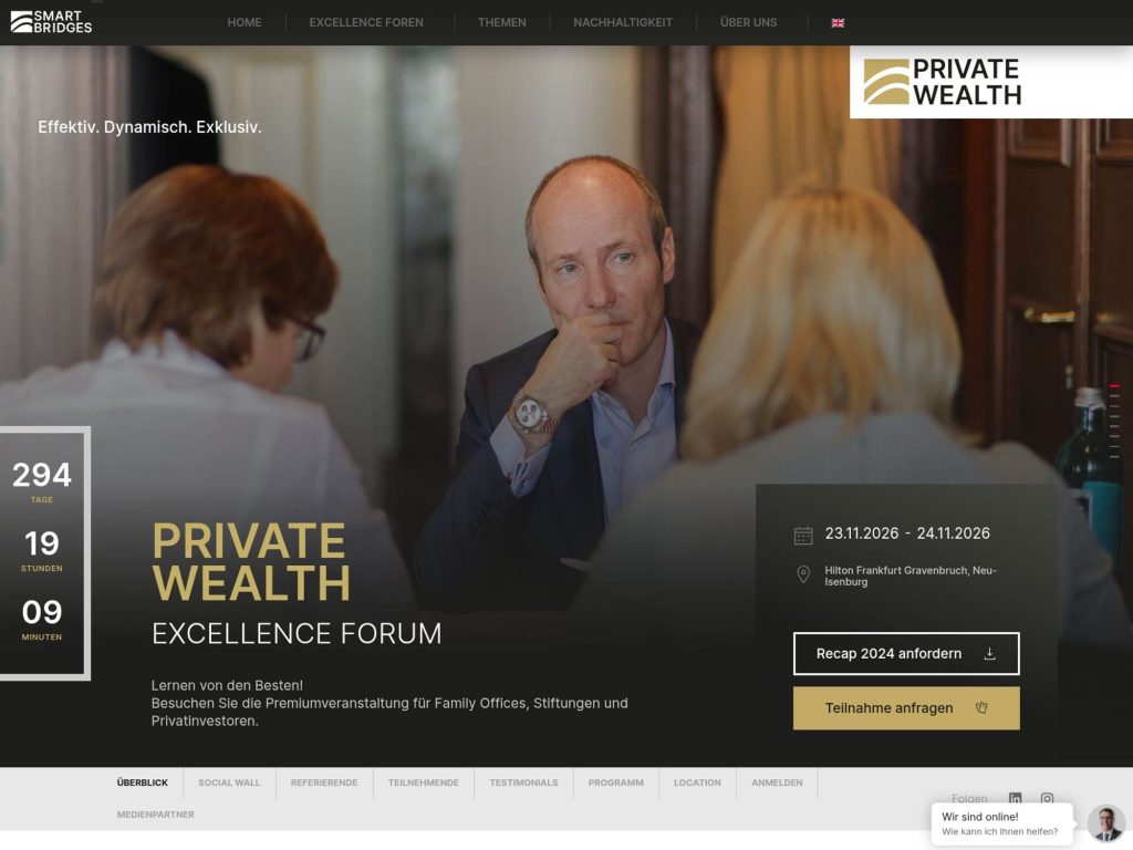Private Wealth Excellence Forum website