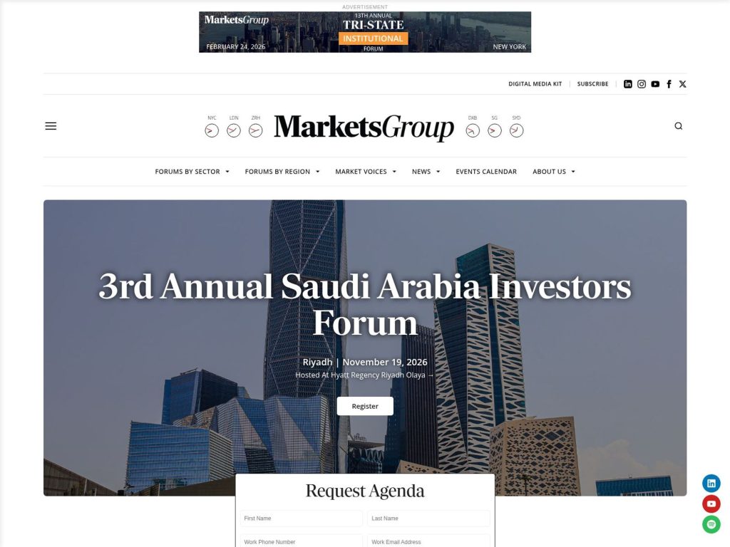 Saudi Arabia Investors Forum website