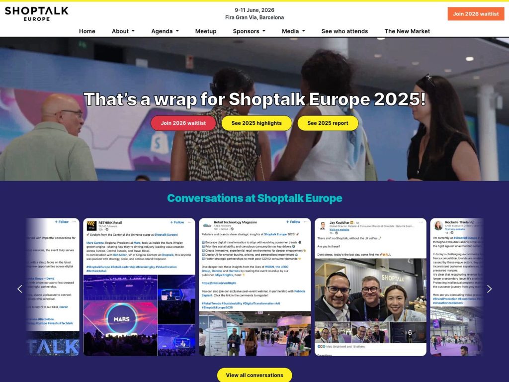 Showtalk Europe 2026 website