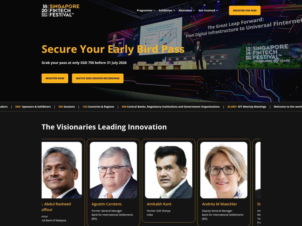Singapore Fintech Festival 2026 website