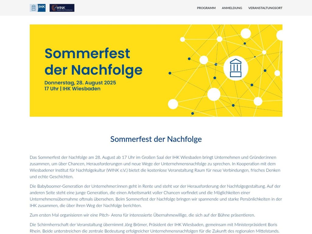 Sommerfest der Nachfolge - Event screenshot