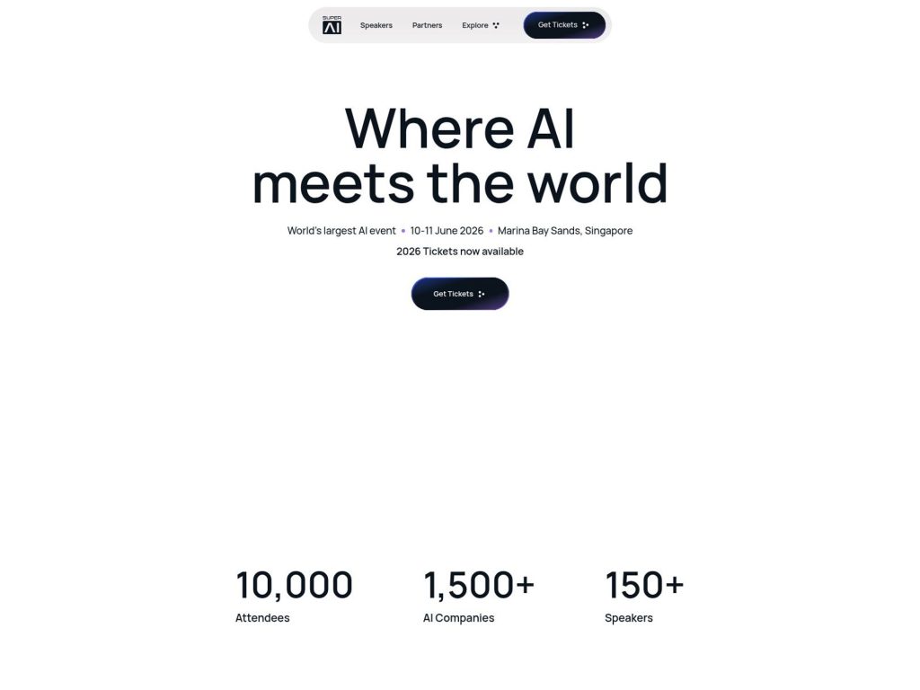 SuperAI 2026 website