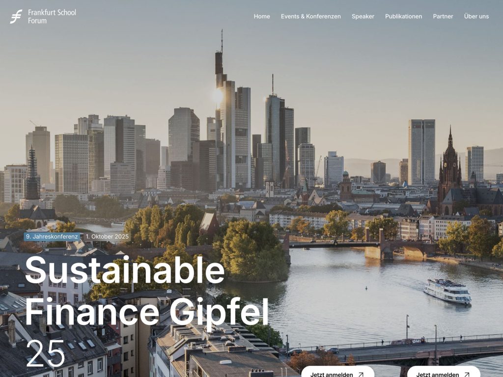 Sustainable Finance Gipfel 25 - Event screenshot