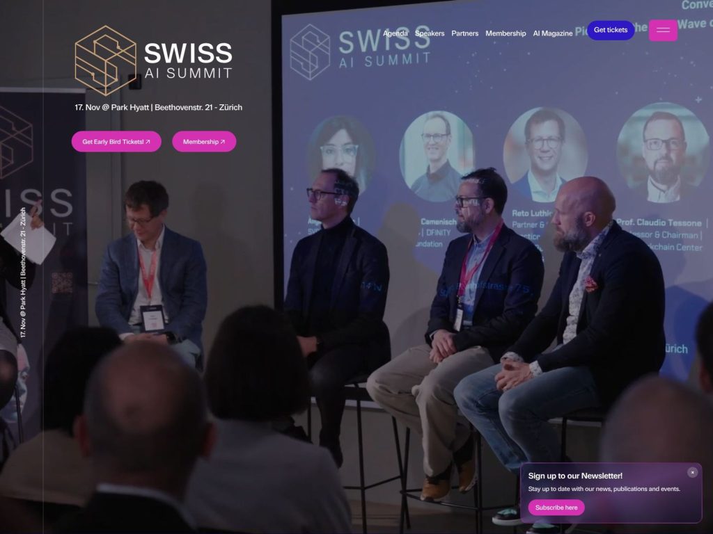 Swiss AI Summit 2025 - Event screenshot