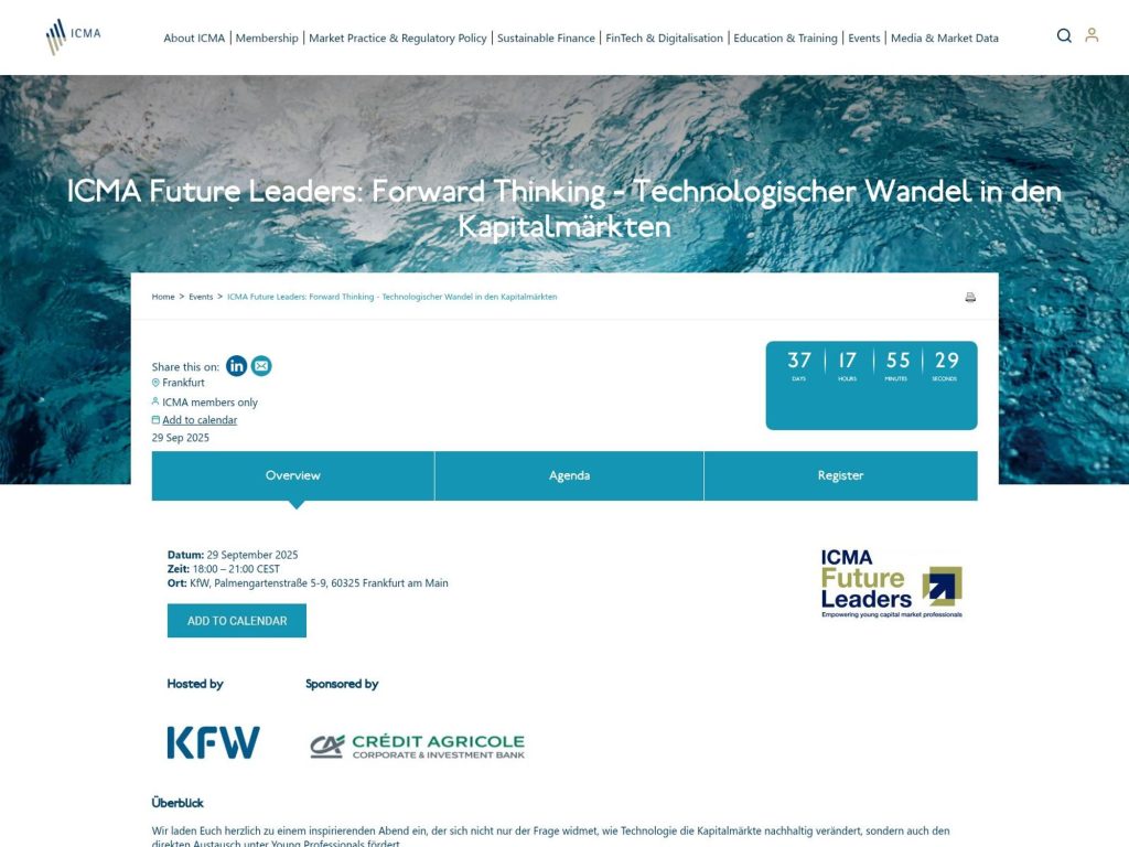 Technologischer Wandel in den Kapitalmärkten - ICMA Future Leaders: nur für ICMA-Mitglieder - Event screenshot